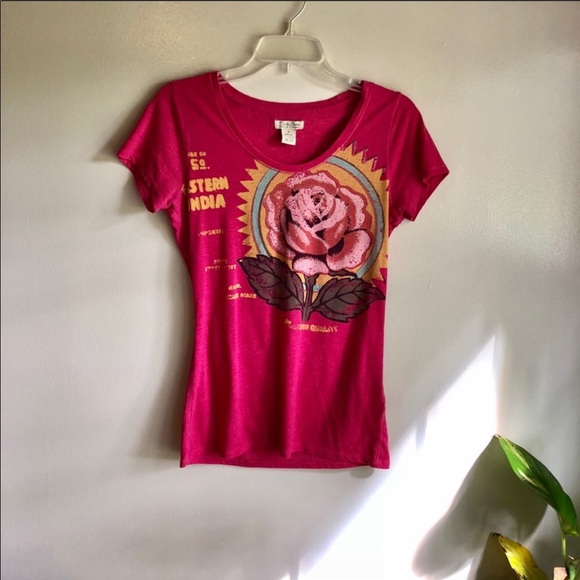 Lucky Brand Tops - Lucky Brand Short Sleeve Pink Cotton Tee M
